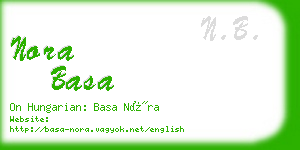 nora basa business card